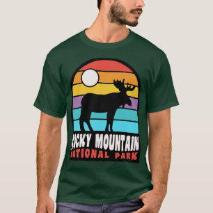 Rocky Mountain National Park Moose Badge T-Shirt