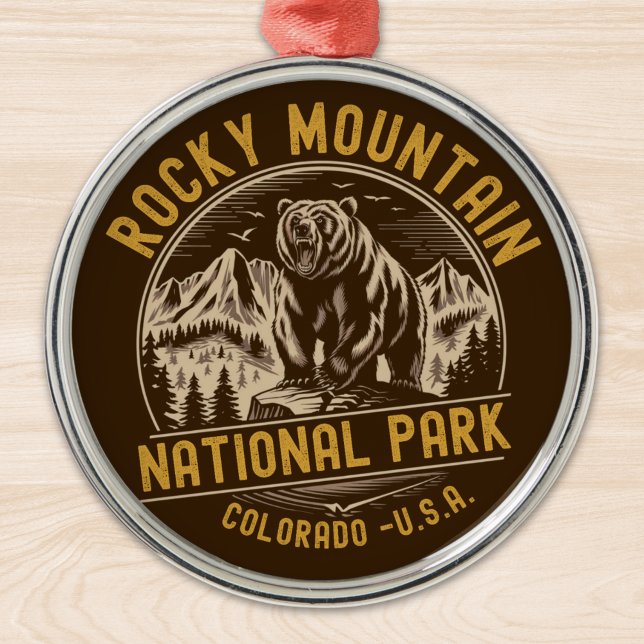 Rocky Mountain National Park Mountain Landscape Metal Tree Decoration (Creator Uploaded)