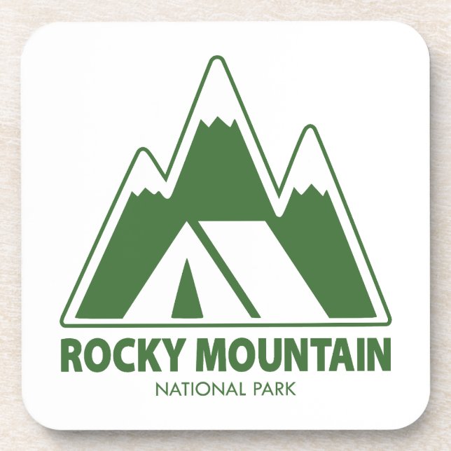 Rocky Mountain National Park Mountains Camping Coaster (Front)