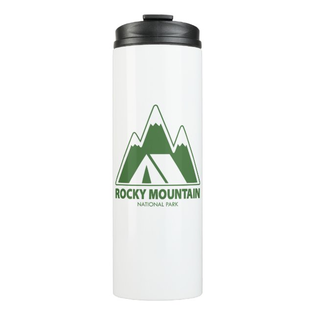 Rocky Mountain National Park Mountains Camping Thermal Tumbler (Front)