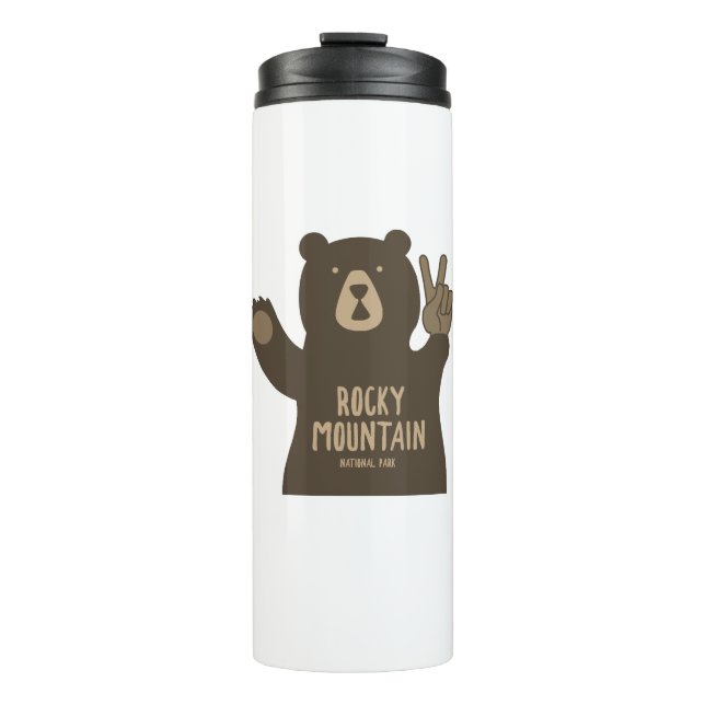 Rocky Mountain National Park Peace Bear Thermal Tumbler (Front)