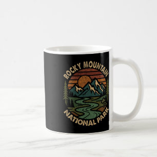 Rocky Mountain National Park Retro Sunset Mountain Coffee Mug