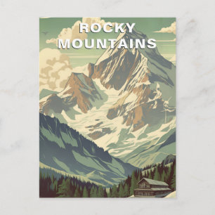Rocky Mountain National Park Rustic Cabin Postcard