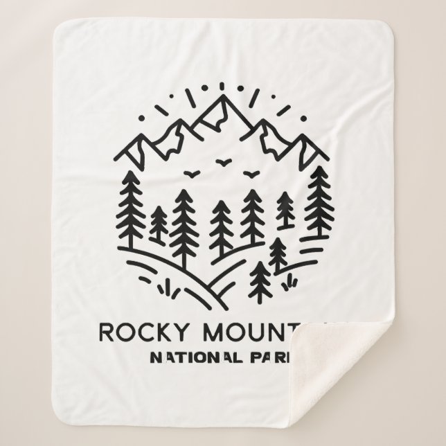 Rocky Mountain National Park  Sherpa Blanket (Front)