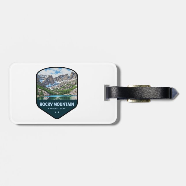Rocky Mountain National Park Shield Luggage Tag (Back Horizontal)