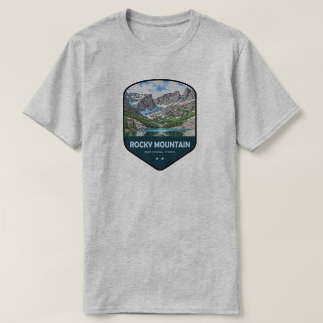Rocky Mountain National Park Shield T-Shirt (Design Front)