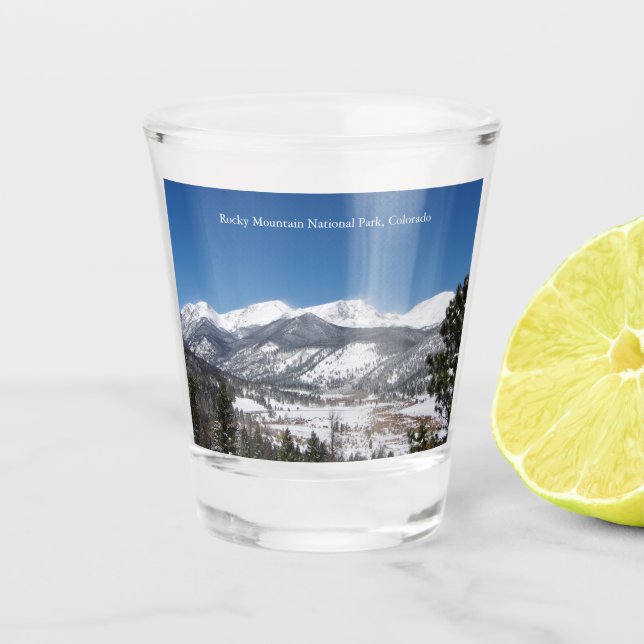 Rocky Mountain National Park shot glass (Front)