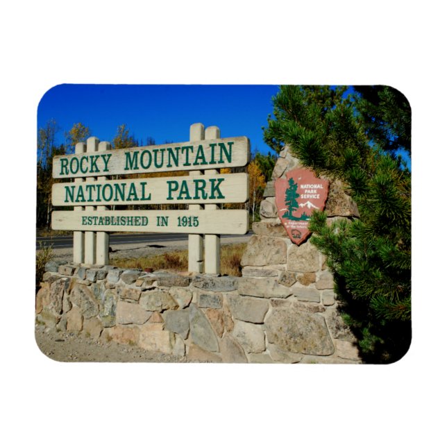 Rocky Mountain National Park Sign Magnet (Horizontal)