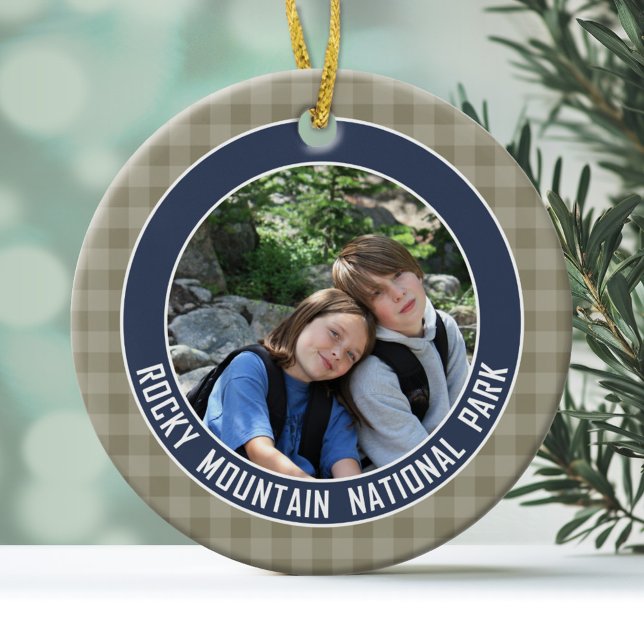 Rocky Mountain National Park Souvenir Ceramic Tree Decoration (Personalized Photo Ornament)