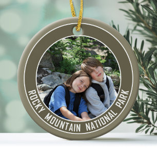 Rocky Mountain National Park Souvenir Photo Ceramic Tree Decoration