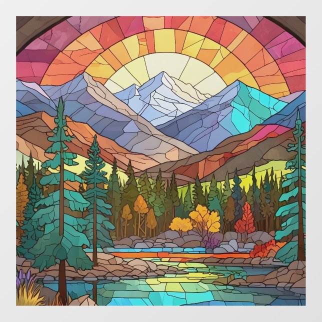Rocky Mountain National Park Stained Glass Rockies (Sheet)