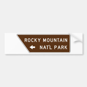 Rocky Mountain National Park Street Sign Bumper Sticker