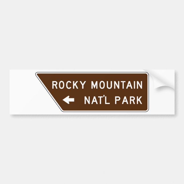 Rocky Mountain National Park Street Sign Bumper Sticker (Front)