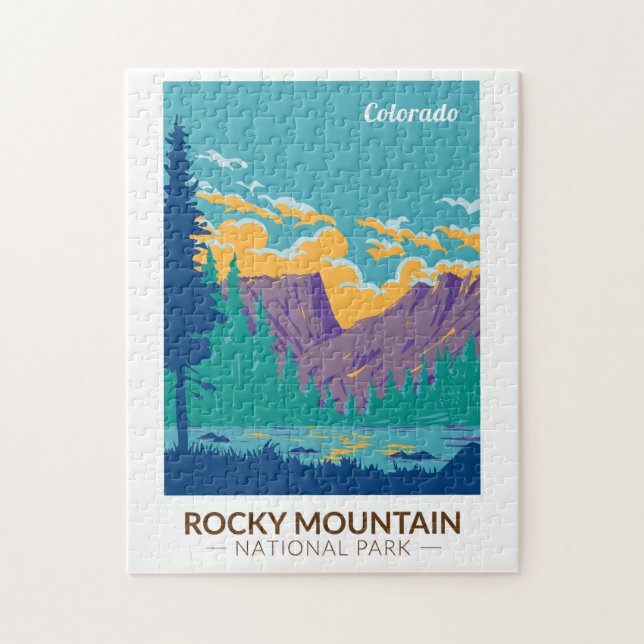 Rocky Mountain National Park Teton Range Travel Jigsaw Puzzle (Vertical)