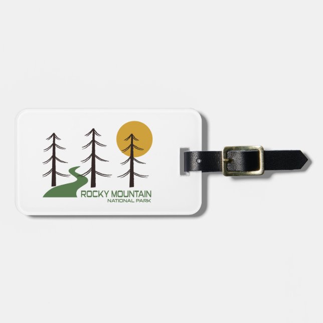 Rocky Mountain National Park Trail Luggage Tag (Front Horizontal)