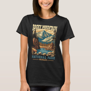 Rocky Mountain National Park Vintage Classic Poste T-Shirt