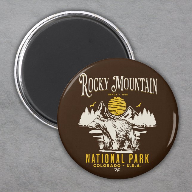 Rocky Mountain National Park Vintage landscape Magnet (Creator Uploaded)