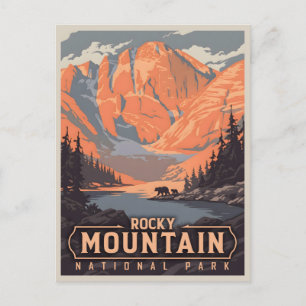 Rocky Mountain National Park Vintage Postcard