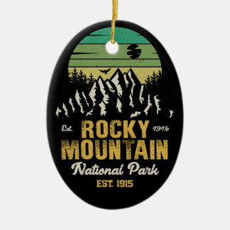 Rocky Mountain National Park Vintage Souvenirs 60s Ceramic Tree Decoration