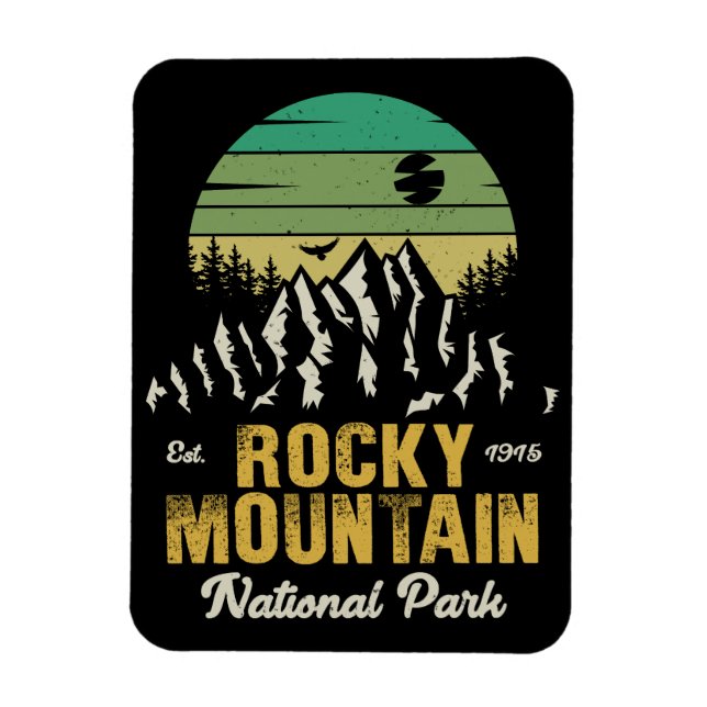 Rocky Mountain National Park Vintage Souvenirs 60s Magnet (Vertical)