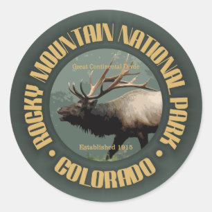 Rocky Mountain NP Classic Round Sticker