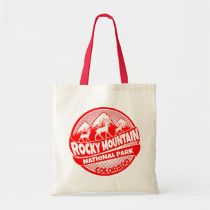 Rocky Mountain Park Colorado red tote bag