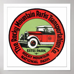 Rocky Mountain Parks Transportation Poster