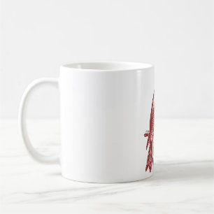 Rocky Mountain Red Crossbill bird logo Coffee Mug