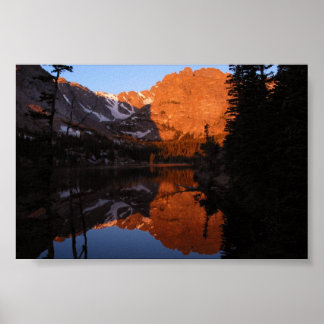 Rocky Mountain Reflection on Canvas Poster