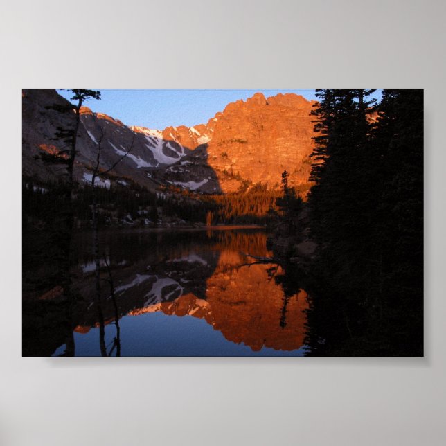 Rocky Mountain Reflection on Canvas Poster (Front)