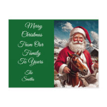 Rocky Mountain Santa and His Horse 