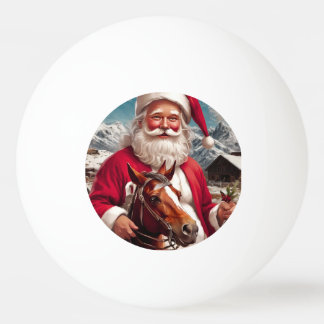 Rocky Mountain Santa and His Horse Ping Pong Ball