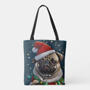 Rocky Mountain Santa and His Horse Tote Bag