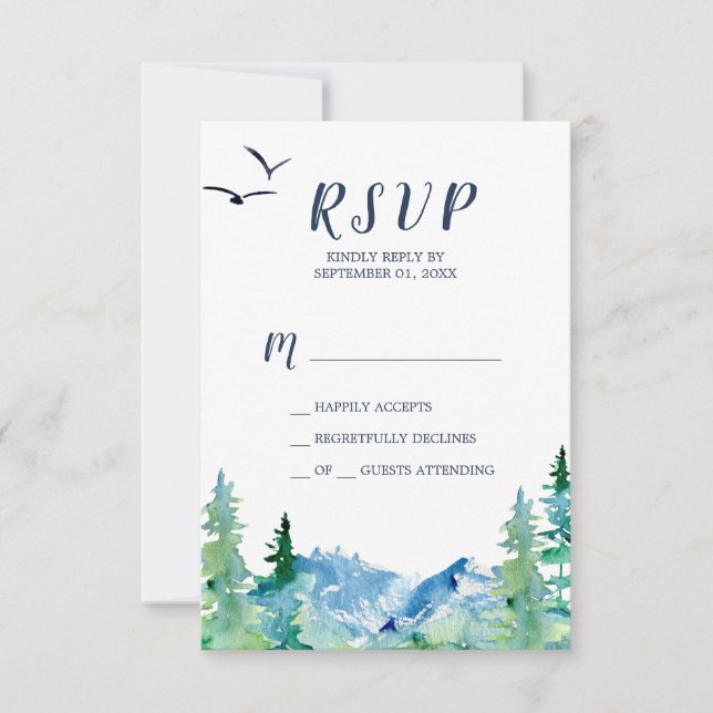 Rocky Mountain Simple RSVP Card (Front)