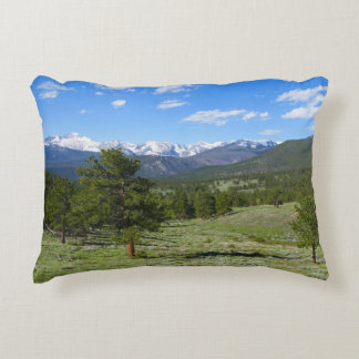 Rocky Mountain View Scenic Landscape Decorative Cushion