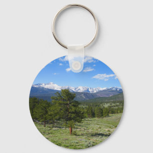 Rocky Mountain View Scenic Landscape Key Ring