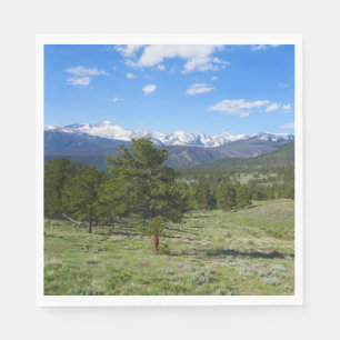 Rocky Mountain View Scenic Landscape Napkin