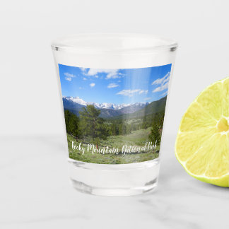 Rocky Mountain View Scenic Landscape Shot Glass