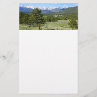 Rocky Mountain View Scenic Landscape Stationery