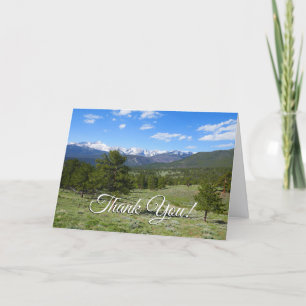 Rocky Mountain View Scenic Landscape Thank You Card