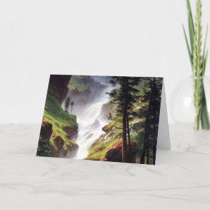 Rocky Mountain Waterfall - Albert Bierstadt Card