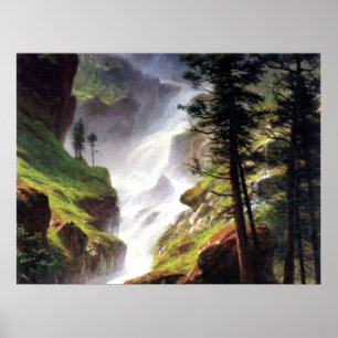 Rocky Mountain Waterfall - Albert Bierstadt Poster