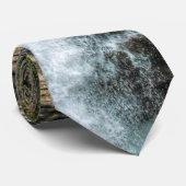 Rocky Mountain Waterfall Nature Photo Tie (Rolled)