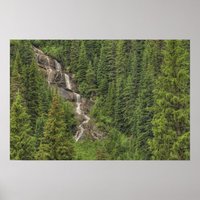 Rocky Mountain Waterfall Poster (Front)