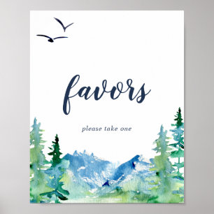 Rocky Mountain Wedding Favours Sign