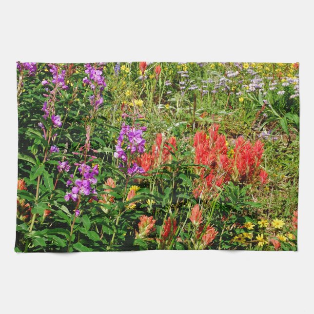 Rocky Mountain Wildflowers Tea Towel (Horizontal)
