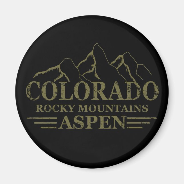 Rocky Mountains Aspen Colorado  Magnet (Front)