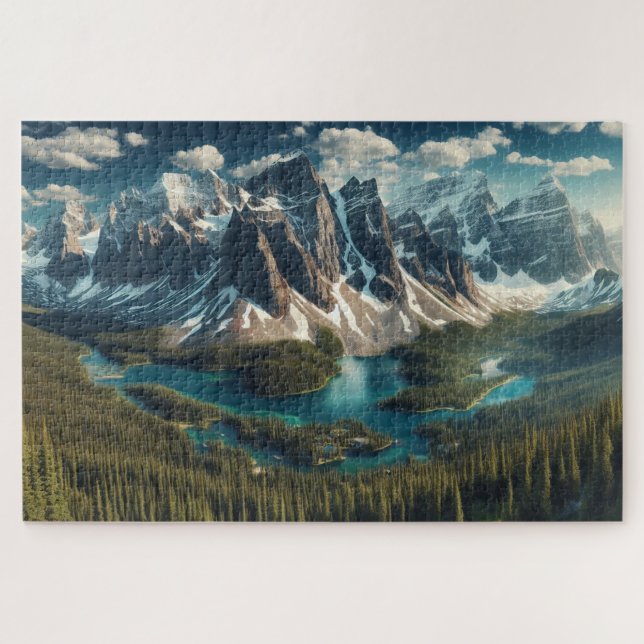 Rocky Mountains - Breathtaking Scenic Landscape Jigsaw Puzzle (Horizontal)