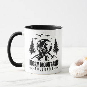 Rocky Mountains Colorado Bigfoot Vintage Hiking Mug
