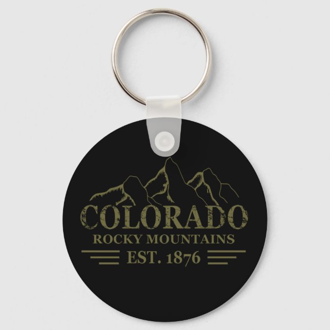 Rocky Mountains Colorado  Key Ring (Front)